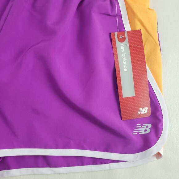 New Balance Momentum Running Short Womens Medium Purple Active Gym Lined 2" NEW - Picture 2 of 11
